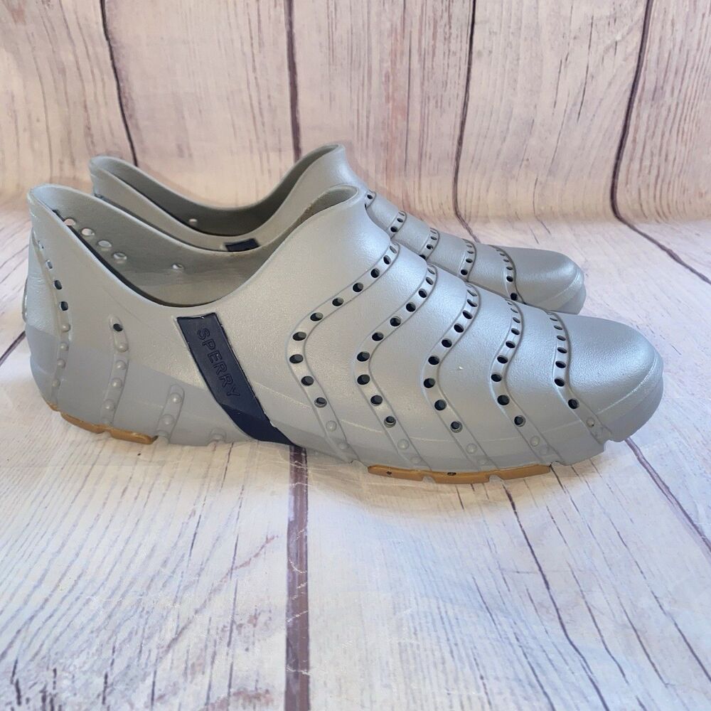 Sperry Water Shoes Slip On Gray Mens 10 Boat Beach EVA